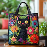 魔法の黒猫のハンドメイドバッグ